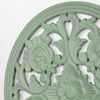 Floral Arabesque Wall Medallion – Light Green (16”)
